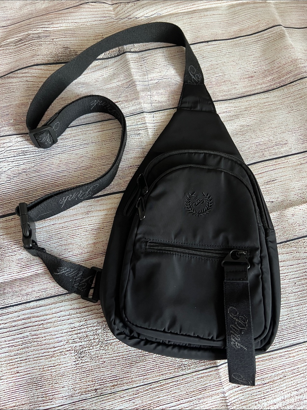 PINK Victoria's Secret Black Sling Crossbody Bag